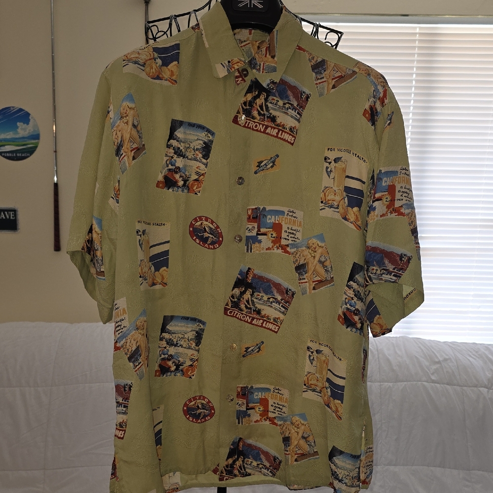 Citron Womens Green Graphic Shirt California Themed Size XS (Jan #11)